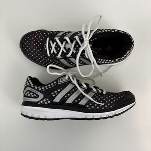 Adidas Womens Duramo 6 S85146 Black Running Shoes Sneakers 8.5 1/2 white dots